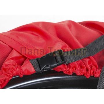 Чехлы для хранения автомобильных колес AutoFlex, 1 штука, Широкий, размер от 13” до 20”, цвет черный/красный