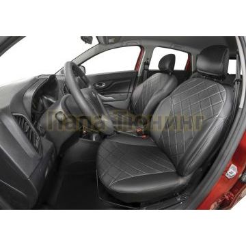 Авточехлы задняя спинка 40/60, рисунок Ромб RIVAL для Lada Xray Cross хэтчбек 2018-