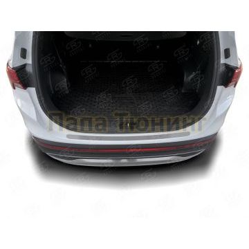 Накладка на задний бампер RUSSTAL (нерж., шлиф) для Hyundai Santa Fe 2021-
