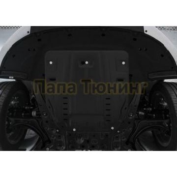 Защита картера + КПП сталь АвтоБРОНЯ для Hyundai Sonata (DN8), V-2.0; 2.5; увеличенная 2019-/Kia K5, V - 2.0; 2.5; увеличенная 2020-