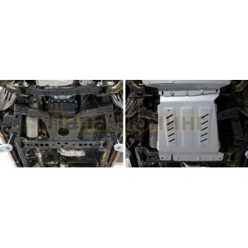 Защита КПП алюминий 4 мм Rival для Nissan Navara, V - 2.5d; 3.0d 2005-2015/алюминий Rival Nissan Pathfinder, V - 2.5d; 3.0d; 4.0 2005-2015