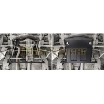 Защита переднего редуктора + КПП сталь 2 мм RIVAL для Chevrolet Niva, V - 1.7 2009-2020/Chevrolet Niva, V - 1.7 2002-2009/Lada Niva, V - 1.7 2020-2021/Lada NivaTravel, V - 1.7 2021-