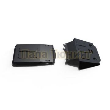 Комплект защит картер + КПП + передний редуктор сталь Rival для Chevrolet Niva, V - 1.7 2002-2020/Lada Niva, V - 1.7 2020-2021/Lada NivaTravel, V - 1.7 2021-