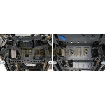 Защита КПП сталь Rival для Nissan Navara, V - 2.5d; 3.0d 2005-2015/Nissan Pathfinder, V - 2.5d; 3.0d; 4.0 2005-2015