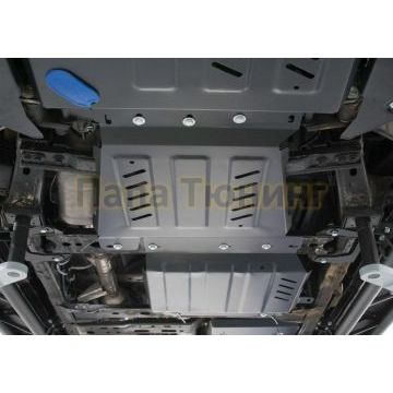 Защита КПП сталь Rival для Nissan Navara, V - 2.5d; 3.0d 2005-2015/Nissan Pathfinder, V - 2.5d; 3.0d; 4.0 2005-2015