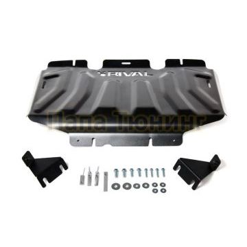 Защита радиатора сталь Rival для Nissan Navara, V - 2.5d; 3.0d 2005-2015/Nissan Pathfinder, V - 2.5d; 3.0d; 4.0 2005-2015/Mercedes-Benz X-Class, V - 2.3TD; 3.0D; полный привод 2018-