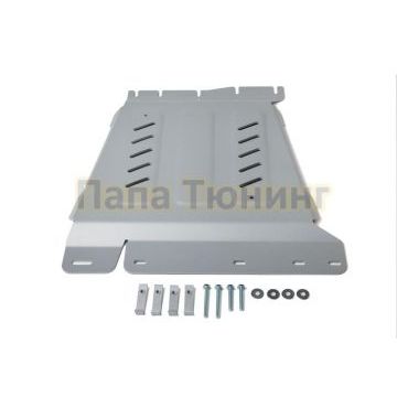 Защита КПП алюминий 6 мм Rival для Nissan Navara, V - 2.5d; 3.0d 2005-2015/Nissan Pathfinder, V - 2.5d; 3.0d; 4.0 2005-2015