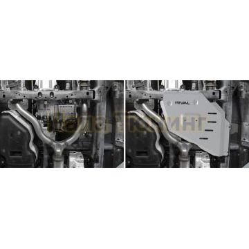 Защита РК алюминий 6 мм RIVAL для Toyota Land Cruiser 300, V - 4.0; 3.5 2021-