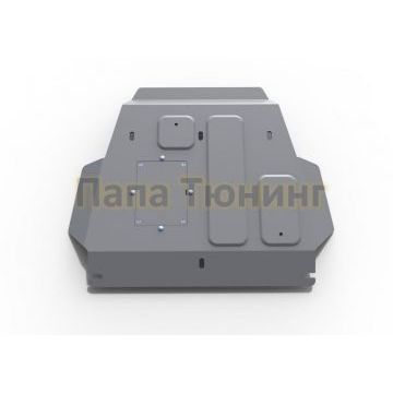 Защита картера алюминий 6 мм RIVAL для Toyota Land Cruiser 200, V - 4.5TD; лючок справа по ходу движения; Часть 1 2015-2021/Lexus LX, V - 4.5TD; Часть 1; лючок справа по ходу движения; 2015-