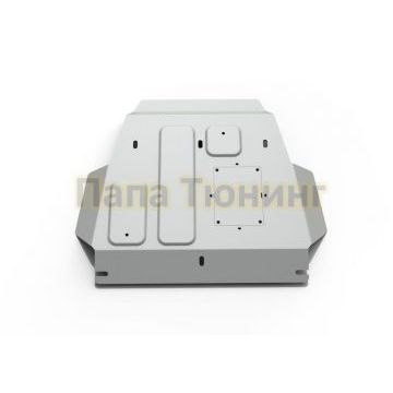 Защита картера алюминий 6 мм Rival для Toyota Land Cruiser 200, V - 4.5d; 4.6; лючок слева по ходу движения; Часть 1 2007-2021/Lexus LX, V - 4.5d; 5.7; лючок слева по ходу движения; Часть 1 2008-