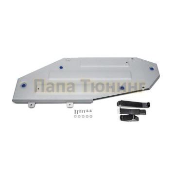 Защита топливного бака алюминий 6 мм Rival для Toyota Land Cruiser 200, V - 4.5d; 4.6 2012-2021/Lexus LX, V - 4,5d; 5.7 2012-