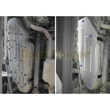 Защита топливного бака алюминий 6 мм Rival для Toyota Land Cruiser 200, V - 4.5d; 4.6 2012-2021/Lexus LX, V - 4,5d; 5.7 2012-