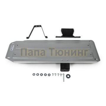 Защита топливного бака алюминий 6 мм Rival для Mitsubishi L200, V - 2.4d; 2,4d H.P. 2006-