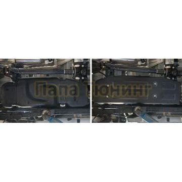 Защита топливного бака сталь Rival для Toyota Hilux, V - 2.4d; 2.8d; полный привод 2015-