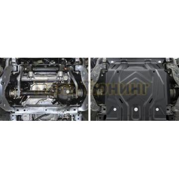 Защита картера сталь Rival для Fiat Fullback, V - 2.4d 2016-/Mitsubishi L200, V - 2.4d; 2,4d H.P. 2015-/Mitsubishi Pajero Sport, V - 3.0; 2.4d 2016-
