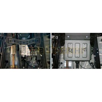 Защита РК алюминий 6 мм RIVAL для Fiat Fullback, V - 2.4d 2016-/Mitsubishi L200, V - 2.4d; 2,4d H.P. 2018-/Mitsubishi L200, V - 2.4d; 2,4d H.P. 2015-2018/Mitsubishi Pajero Sport, V - 3.0; 2.4d 2016-