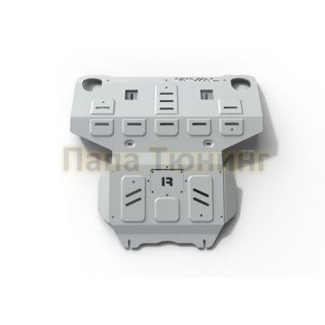 Защита радиатора + картера алюминий 6мм Rival для Toyota Fortuner, V - 2.8d; 2.7; полный привод 2017-/Toyota Hilux, V - 2.4d; 2.8d; полный привод 2015-