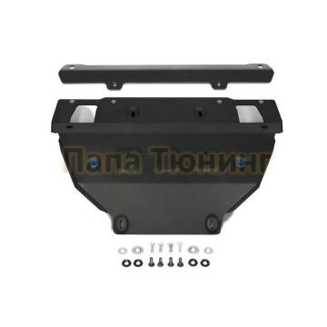 Защита радиатора сталь Rival для Isuzu D-Max, V - 2.5TD; под алюминиевый и штатный бампер 2012-2021/Isuzu D-Max, V - 3.0TD; под алюминиевый и штатный бампер 2017-2021