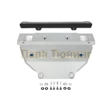 Защита радиатора алюминий 6 мм Rival для Isuzu D-Max, V - 2.5TD; под алюминиевый и штатный бампер 2012-2021/Isuzu D-Max, V - 3.0TD; под алюминиевый и штатный бампер 2017-2021