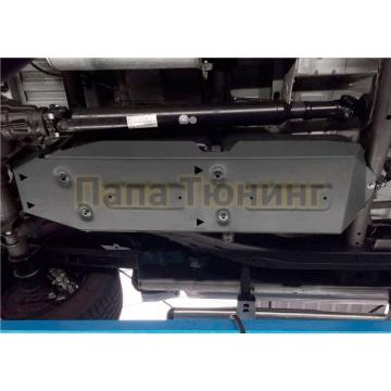 Защита топливного бака алюминий 6 мм Rival для Volkswagen Amarok, V - 2.0d 2010-2019