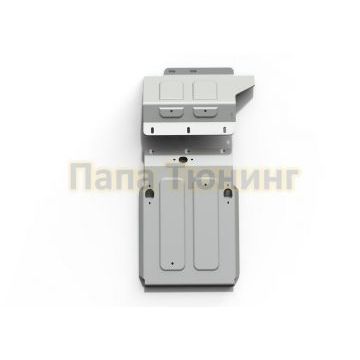 Защита картера алюминий 6 мм Rival для Lada 4х4, V - все; 2 Части 1977-2021/Lada Niva legend, V - все; 2 Части 2021-