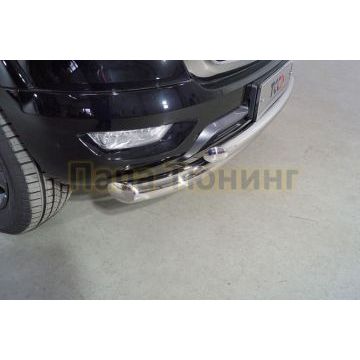 Защита передняя нижняя (двойная) 76,1/60,3 мм ТСС для Great Wall POER 2.0TD 4WD 2021-