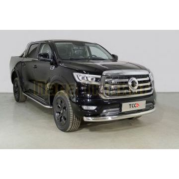 Защита передняя нижняя 76,1 мм ТСС для Great Wall POER 2.0TD 4WD 2021-