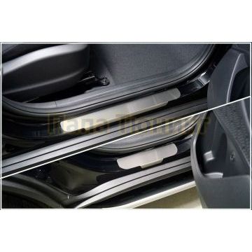 Накладки на пороги (лист шлифованный) 4шт ТСС для Hyundai Creta 2021-