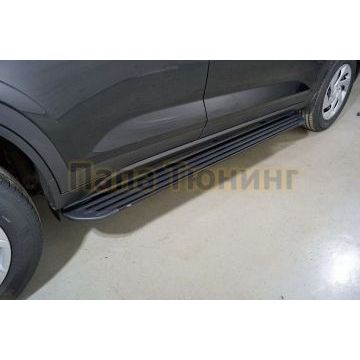 Пороги алюминиевые "Slim Line Black" 1720 мм ТСС для Hyundai Creta 2021- Пороги алюминиевые "Slim Line Black" 1720 мм ТСС для Hyundai Creta 2021-