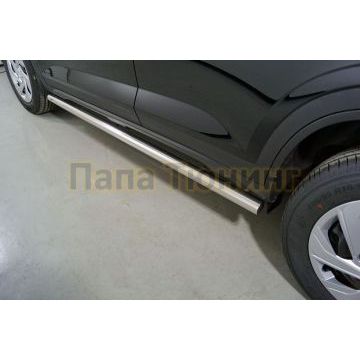Пороги труба 60,3 мм ТСС для Hyundai Creta 2021-