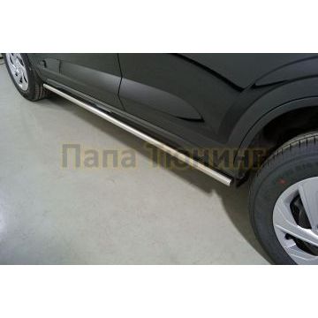 Пороги труба 42,4 мм ТСС для Hyundai Creta 2021-