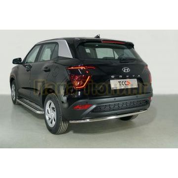 Защита задняя 42,4 мм ТСС для Hyundai Creta 2021-
