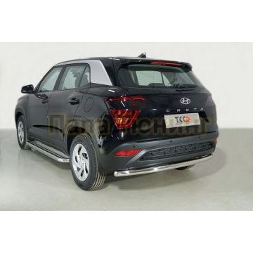 Защита задняя 60,3 мм ТСС для Hyundai Creta 2021-