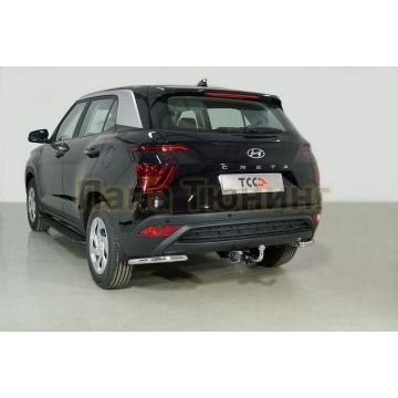 Защита задняя (уголки) 42,4 мм ТСС для Hyundai Creta 2021-