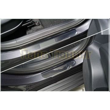 Накладки на пороги (лист зеркальный) 4 шт ТСС для Hyundai Tucson 2021- Накладки на пороги (лист зеркальный) 4 шт ТСС для Hyundai Tucson 2021-