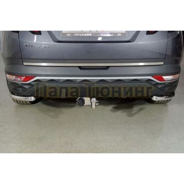 Защита задняя (уголки) 42,4 мм ТСС для Hyundai Tucson 2021-