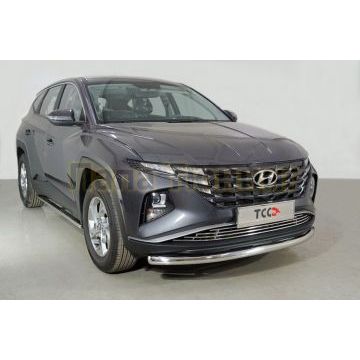 Защита передняя нижняя 60,3 мм ТСС для Hyundai Tucson 2021-