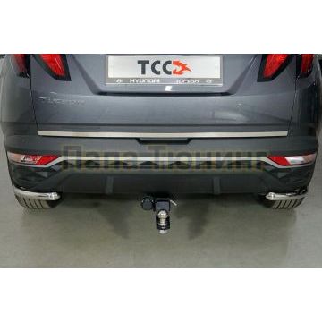 Накладка на заднюю дверь (лист зеркальный) ТСС для Hyundai Tucson 2021- Накладка на заднюю дверь (лист зеркальный) ТСС для Hyundai Tucson 2021-