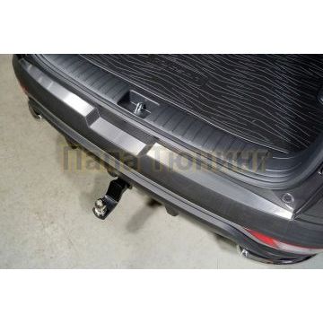 Накладки на задний бампер (лист шлифованный) 3шт ТСС для Hyundai Tucson 2021- Накладки на задний бампер (лист шлифованный) 3шт ТСС для Hyundai Tucson 2021-