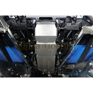 Защиты комплект (алюминий) 4мм (радиатор, передний редуктор, акпп, рк) ТСС для Toyota Land Cruiser 300 2021-