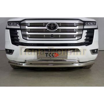 Защита передняя нижняя (двойная) 76,1/60,3 ммТСС для Toyota Land Cruiser 300 2021-