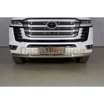 Защита передняя нижняя (овальная) 75х42 ммТСС для Toyota Land Cruiser 300 2021-