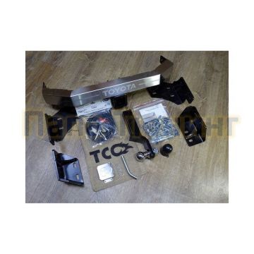 Фаркоп (крюк Е, надпись Toyota) ТСС для Toyota Fortuner 2017- Фаркоп (крюк Е, надпись Toyota) ТСС для Toyota Fortuner 2017-