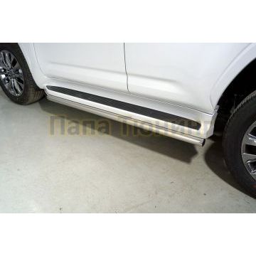 Защита порогов 50,8 мм ТСС для Toyota Land Cruiser 300 2021-