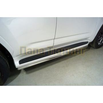 Защита порогов 42,4 мм ТСС для Toyota Land Cruiser 300 2021-