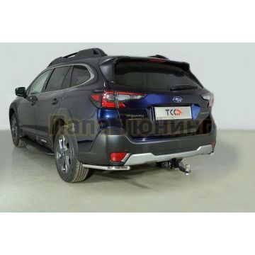Защита задняя (уголки) 42,4 мм ТСС для Subaru Outback 2021-