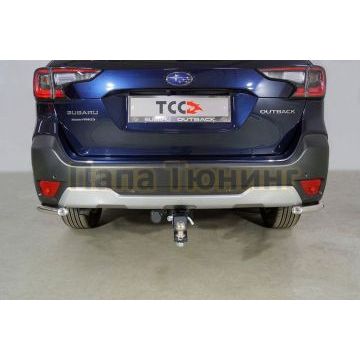 Защита задняя (уголки) 42,4 мм ТСС для Subaru Outback 2021-