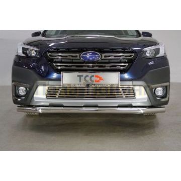 Защита передняя нижняя 60,3 мм ТСС для Subaru Outback 2021-