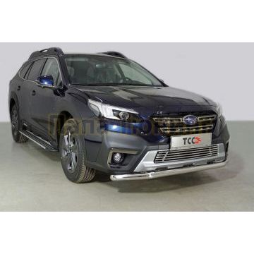 Защита передняя нижняя 60,3 мм ТСС для Subaru Outback 2021-