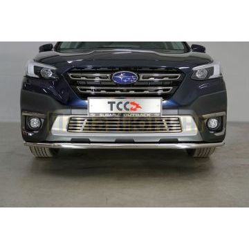 Защита передняя нижняя 42,4 мм ТСС для Subaru Outback 2021-